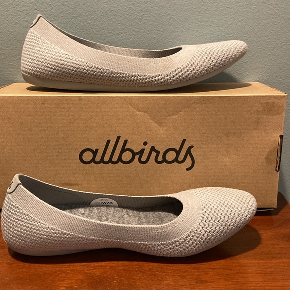 Light-gray Allbirds flats, size 7.5 - Picture 5 of 9